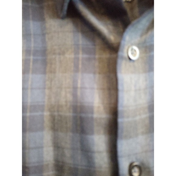 Method Shirt Mens medium button long sleeve plaid black blue twill lightweight - Picture 3 of 7